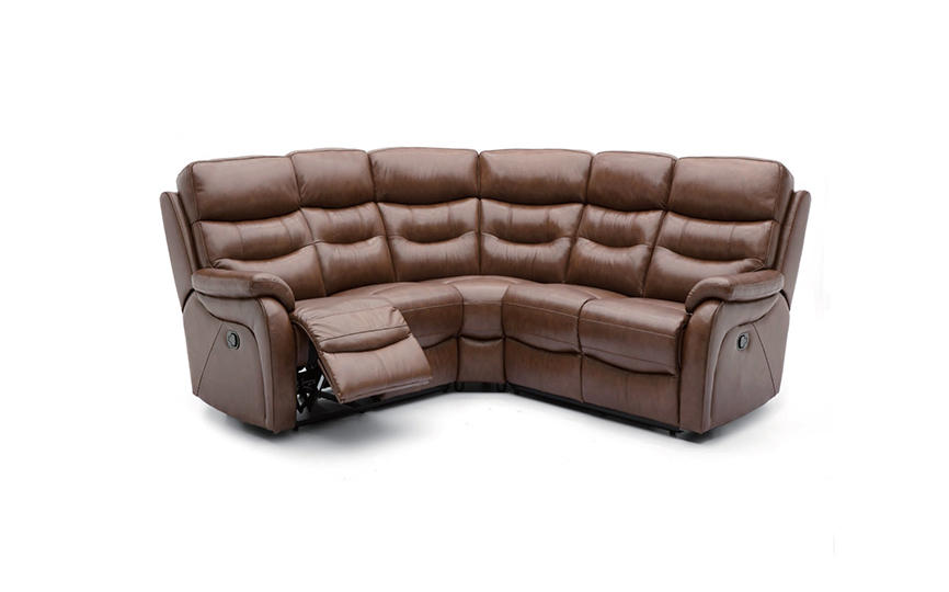 Premier Collection Nashville Frank, Amalfi Brown Leather Power Motion Reclining Sofa With Headrests