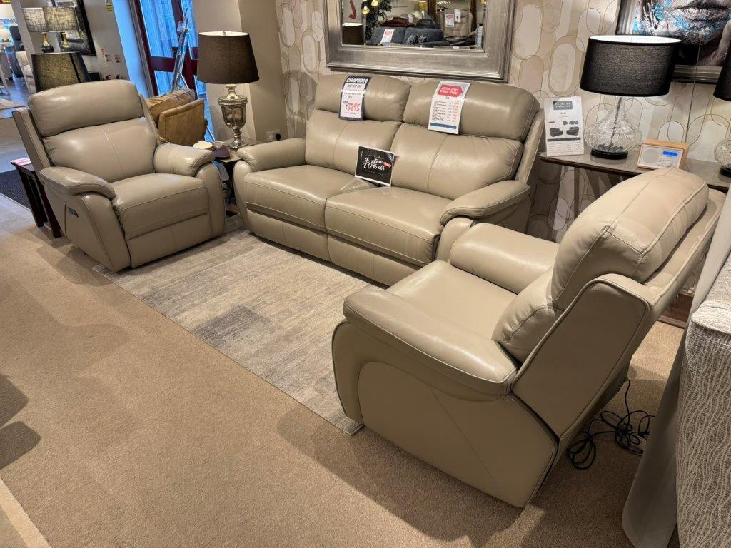 Premier Ava 2.5 Seater Power Recliner Sofa (With Power Head Tilt) & 2 X Power Recliner Chairs (With Power Head Tilt)