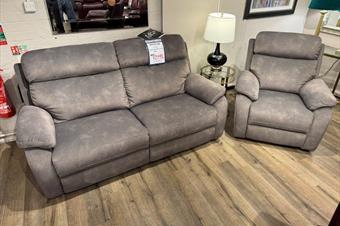 Premier Ava 2.5 Seater Fixed Sofa & Power Recliner Chair With Power Head Tilt