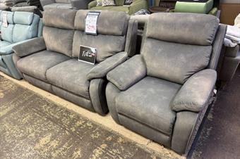 Premier Ava 2.5 Seater Fixed Sofa & Power Recliner Chair With Power Head Tilt
