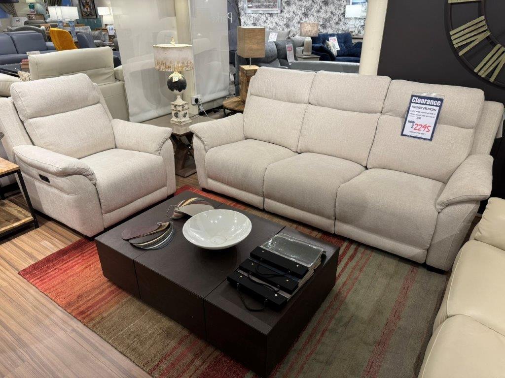 Premier Brooklyn 3 Seater Power Recliner Sofa (With Power Head Tilt) & Power Recliner Chair (With Power Head Tilt)