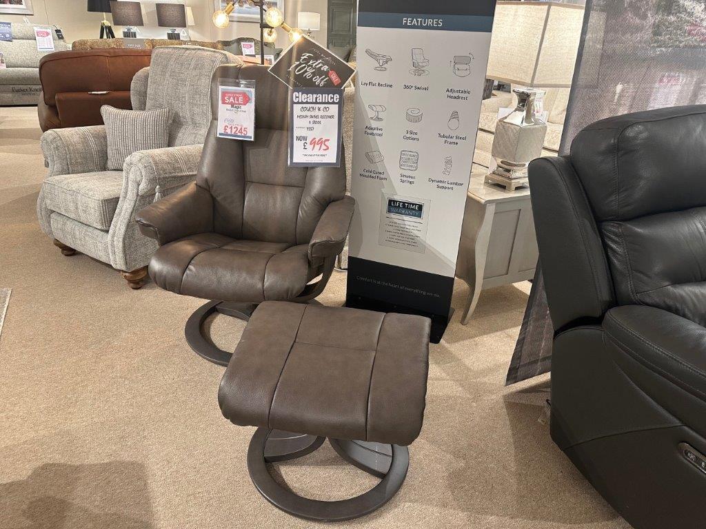 Couch & Co Medium Swivel Chair & Stool
