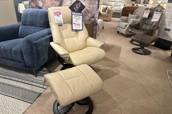 Couch & Co Large Swivel Chair & Stool