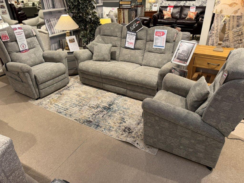 Ideal Haydock 3 Seater Sofa, Chair & Dual Motor Lift & Rise Chair