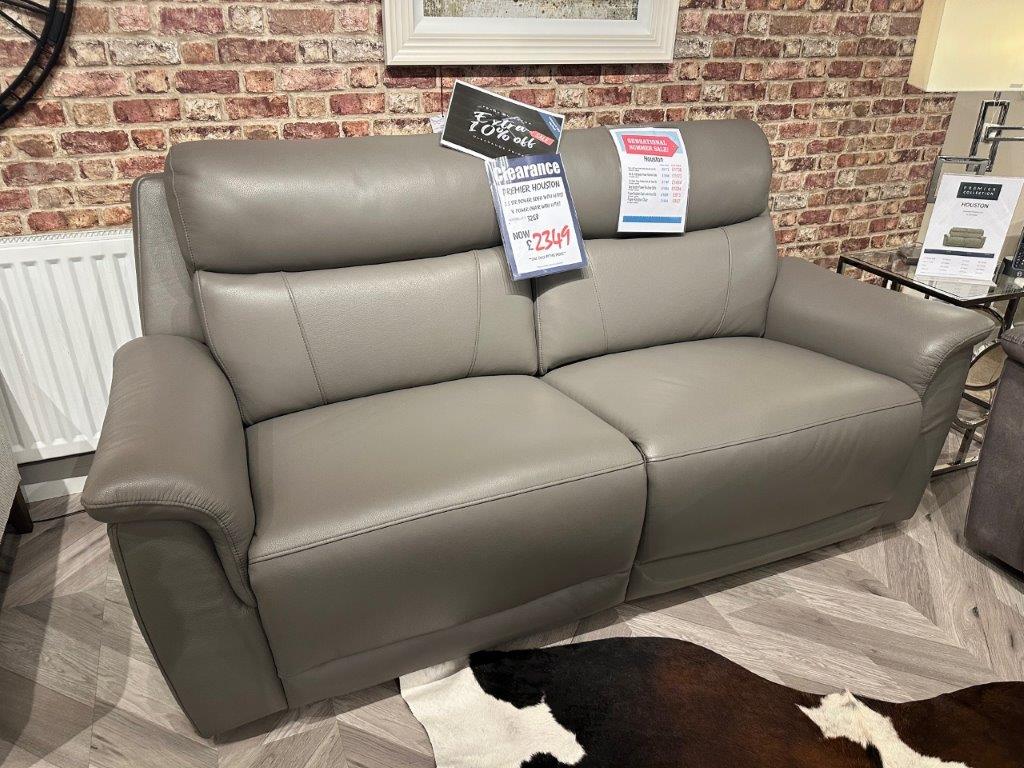Premier Houston 2.5 Seater Power Recliner Sofa With Power Head Tilt & A Power Recliner Chair With Power Head Tilt
